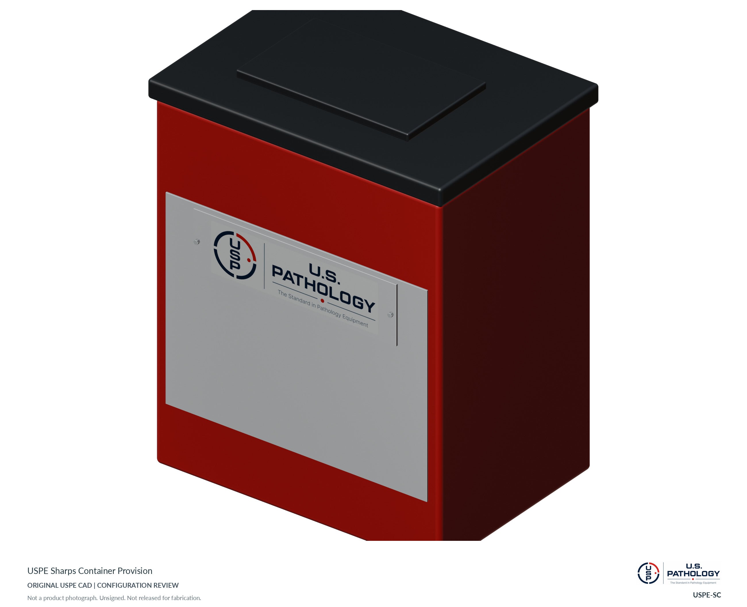 USPE Sharps Container Provision. CAD configuration review; not a photograph