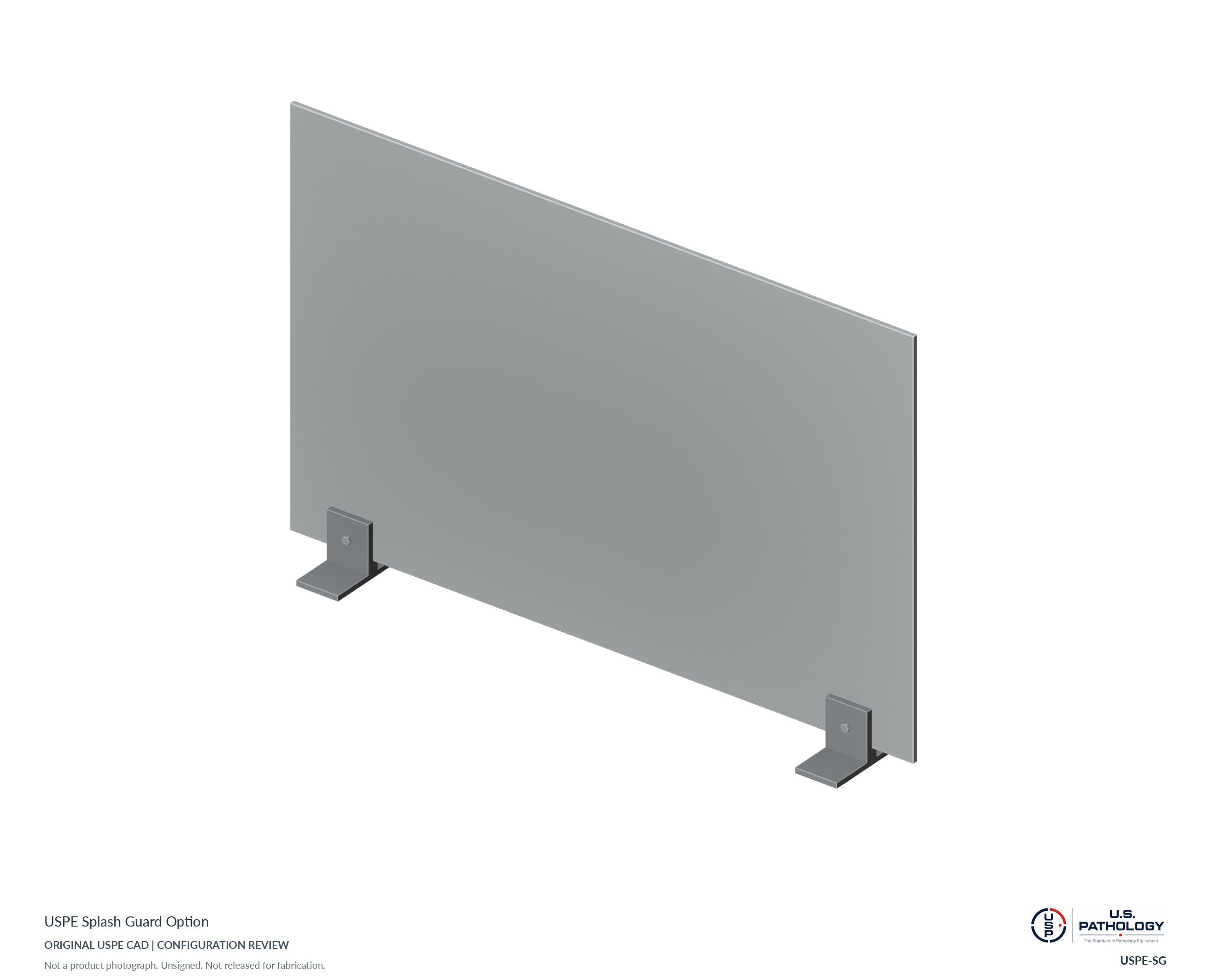 USPE Splash Guard Option. CAD configuration review; not a photograph