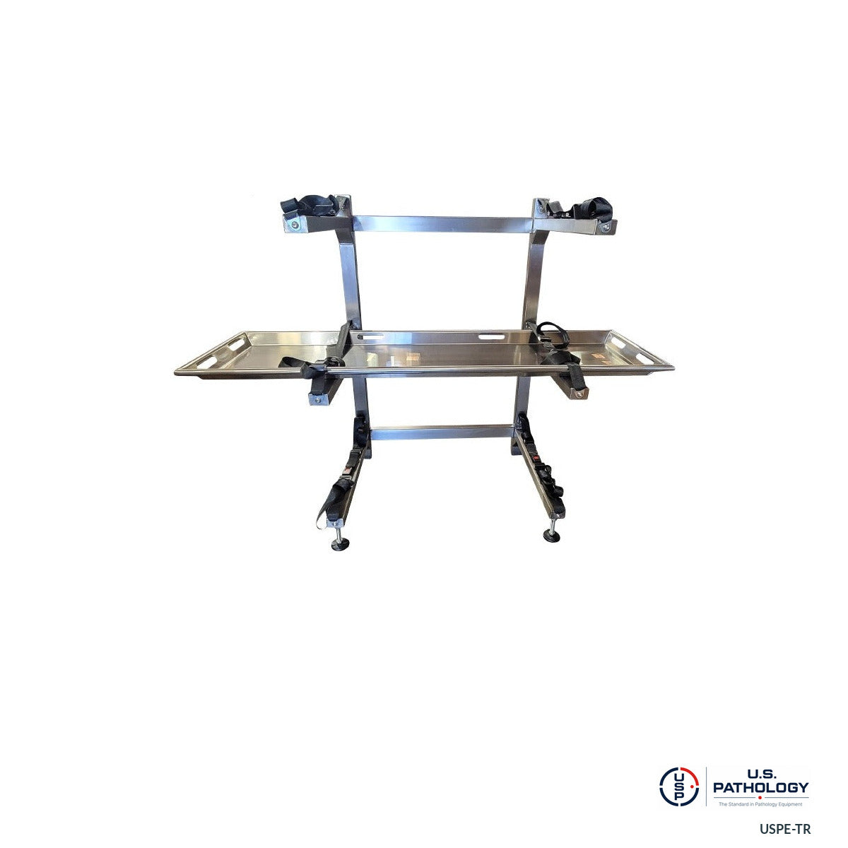 USPE Mortuary Truck & Portable Rack with Belts, 2-5 Tiers. Source product image