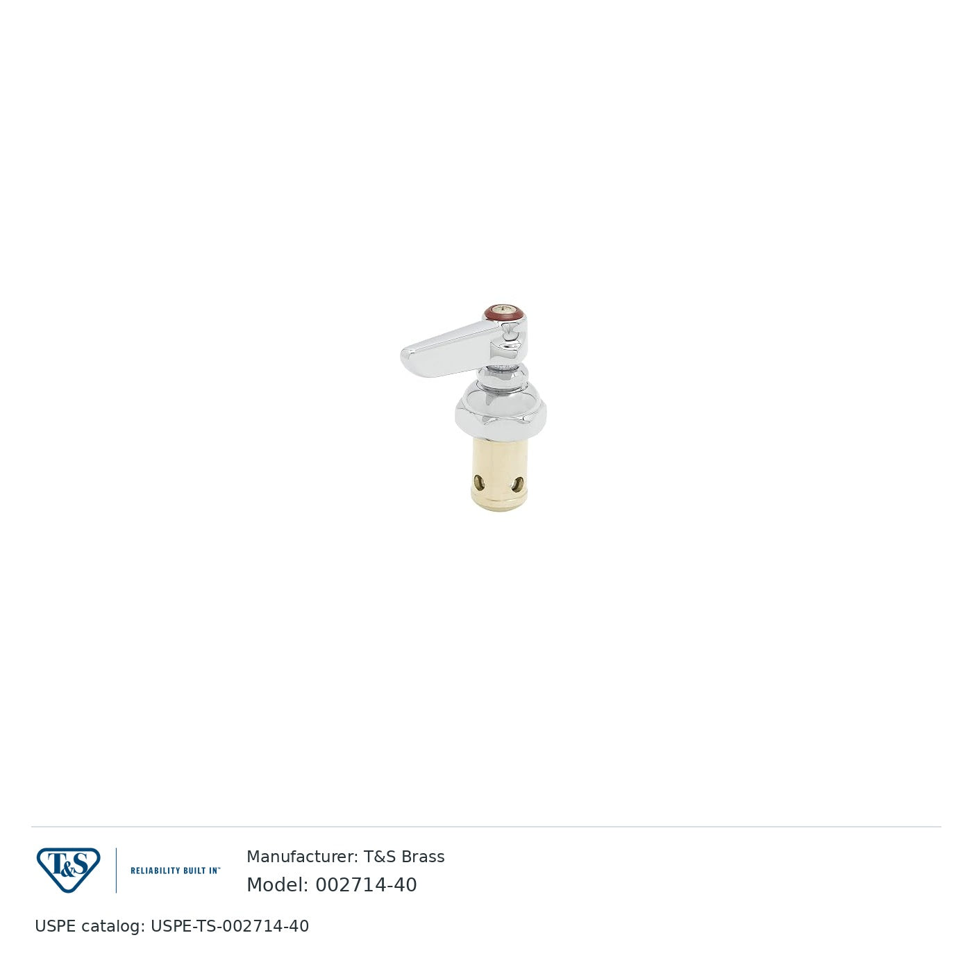 T&S Brass 002714-40 Right-hand hot-side spindle assembly