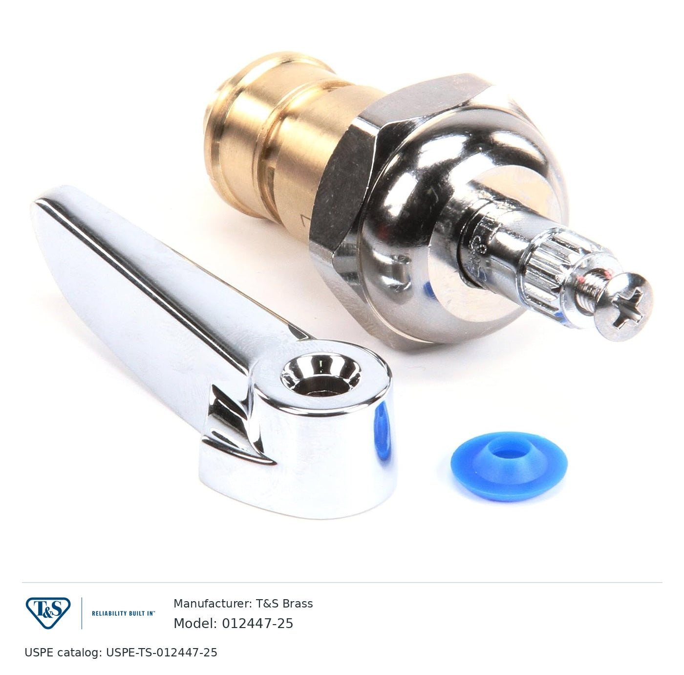 T&S Brass 012447-25 Ceramic cartridge with check valve and lever handle