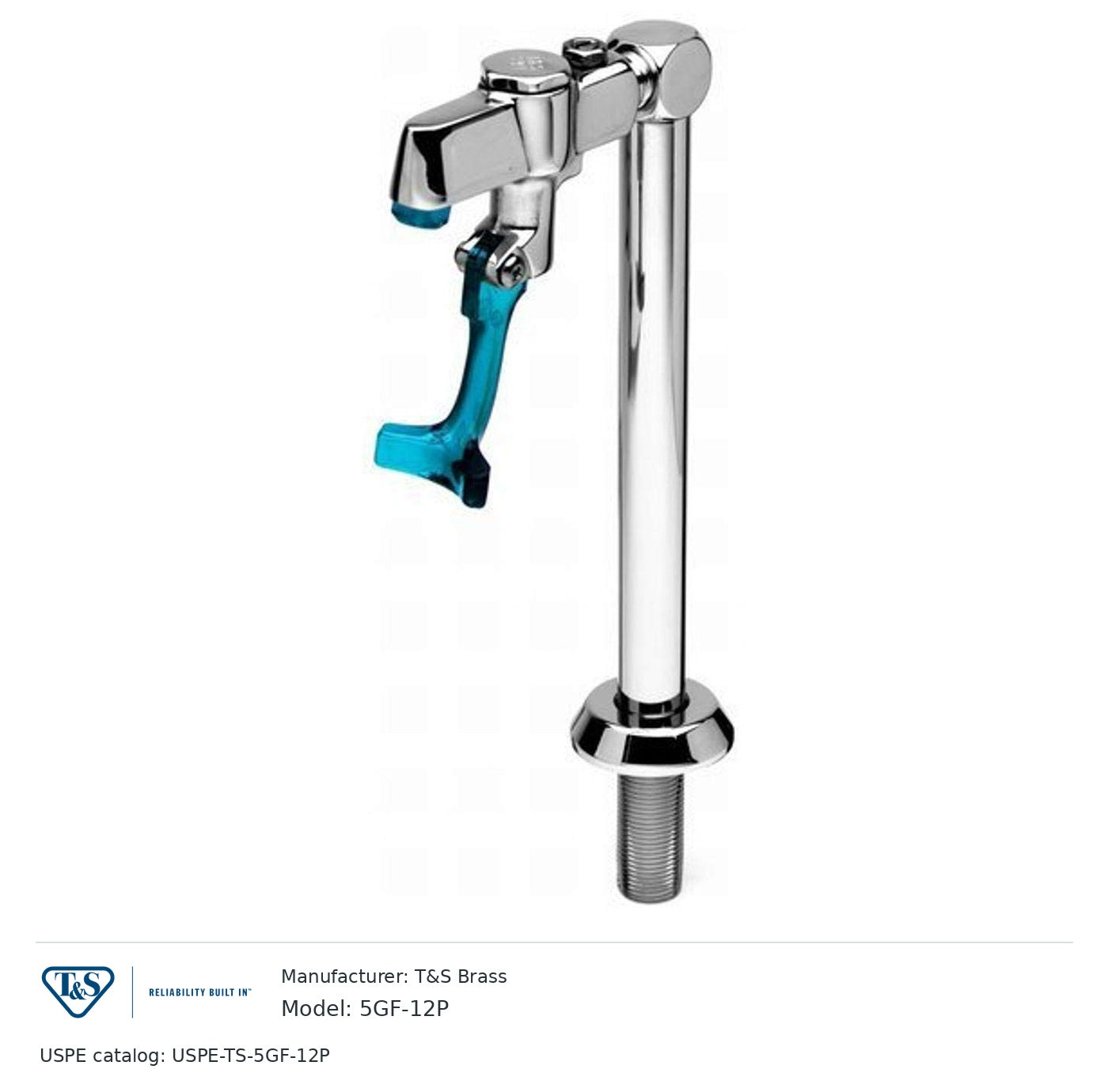 T&S Brass 5GF-12P Deck-pedestal glass filler
