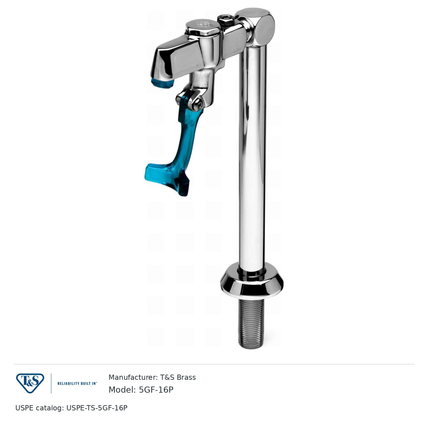 T&S Brass 5GF-16P Deck-pedestal glass filler