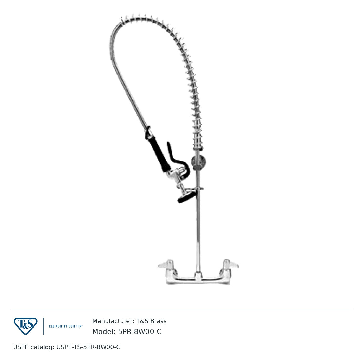 T&S Brass 5PR-8W00-C Wall-mount pre-rinse unit