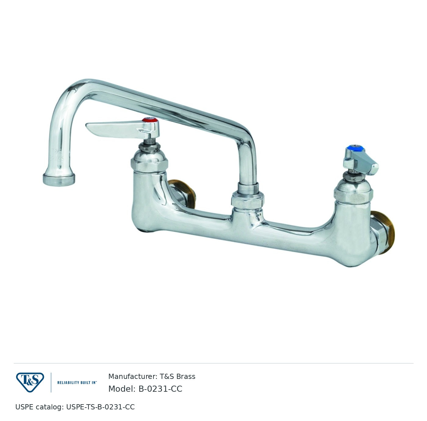 T&S Brass B-0231-CC Wall-mount double pantry faucet