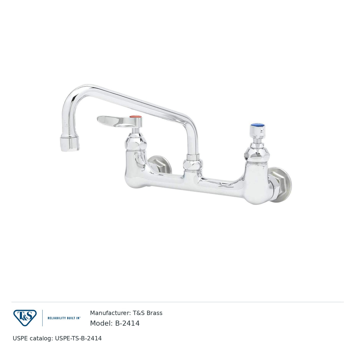 T&S Brass B-2414 Wall-mount double pantry faucet