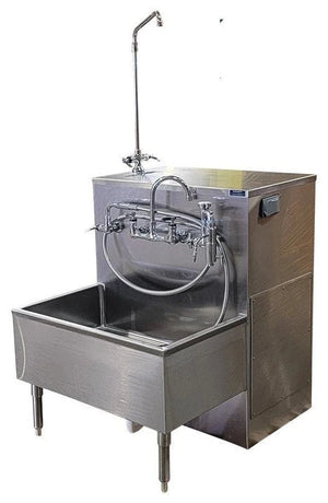 Stainless steel embalming sink station